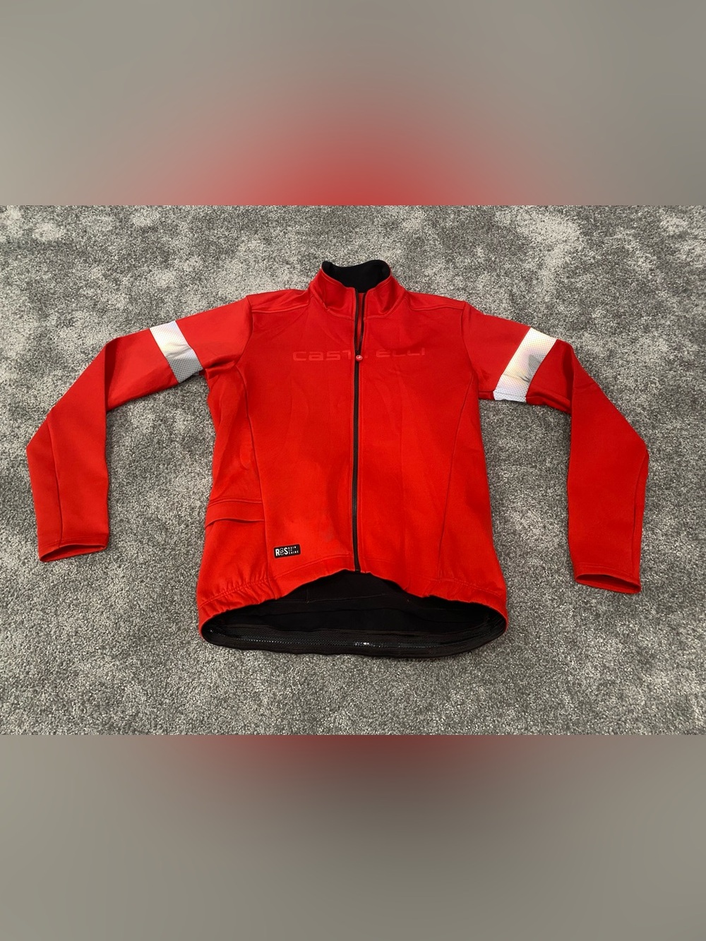 MENS CASTELLI ROSSO CORSA ALL WEATHER CYCLING JACKET SZ XL RED